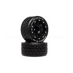 Duratrax  Bandito ST Belted 2.8 2WD Mounted Rear Tires, .5 Offset, Black (2) (DTXC5531)