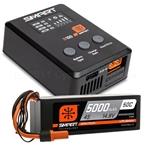 Spektrum SPMX1035 Smart Powerstage Surface Bundle: 5000mAh 4S 50C LiPo Battery (IC5) / 100W S100 Charger