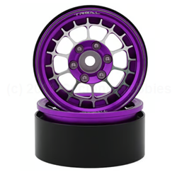 Treal Hobby Type A 1.9'' Spoked Beadlock Wheels (Purple) (2)
