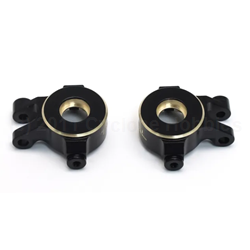 Treal Hobby TRX-4M Brass Front Steering Knuckles (Black) (2) (9.7g)