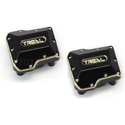 Treal Hobby TRX-4M Brass Axle Differential Covers (Black) (2) (15.8g)