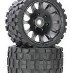 PowerHobby  Scorpion Belted Monster Truck Wheels/Tires (PHBPHT1131S)