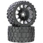 PowerHobby PHBPHT1131R Scorpion Belted Monster Truck Wheels/Tires Race Soft Compound 17mm Hex