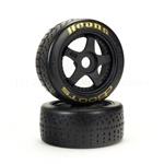 Arrma  1/7 dBoots Hoons 42/100mm Gold Belted Tires with 2.9 5-Spoke Wheels, 17mm Hex (2) (ARA550071)