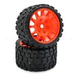 Scorpion Belted Monster Truck Tires / Wheels w 17mm Hex (2) Sport-Orange