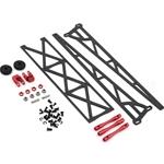 DragRace Concepts DRC3910001 10" Slider Wheelie Bar w/Plastic Wheels (Red) (Mid Motor)