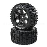 Lockup X Belted Mounted Tires, 24mm Black (2)