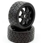 PowerHobby PHBPHT5101 1/8 Gripper 42/100 Belted Mounted Tires 17mm Black