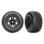 Tires And Wheels, Assembled, Glued (3.8" Black Wheels, Sledgehammer® Tires, Foam Inserts) (2)