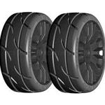GRP GT - TO3 Revo Belted Pre-Mounted 1/8 Buggy Tires (Black) (2) (XM7) w/FLEX Wheel