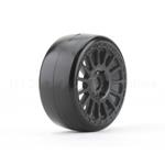 1/8 GT Buster Tires Mounted on Black Radial Rims, Ultra Soft, Belted (2)