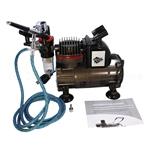 Spaz SZX50000 Dual Action Gravity Feed Airbrush & Air Compressor Combo