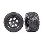 Traxxas TRA7877 X-Maxx® black wheels, Gravix™ tires, foam inserts