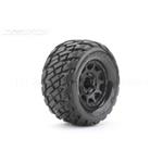 1/10 MT 2.8 Rockform Tires Mounted on Black Claw Rims, Medium Soft, 14mm Hex, for Arrma