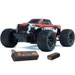 Arrma ARA2102T2 1/18 GRANITE GROM MEGA 380 Brushed 4X4 Monster Truck RTR with Battery & Charger, Red