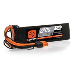 11.1V 2200mAh 3S 50C Smart LiPo Battery, IC3 (SPMX22003S50)