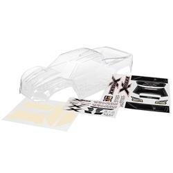 Body, X-Maxx (clear, trimmed, requires painting)/ window masks/ decal sheetTRAX