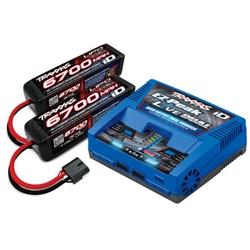 4S LiPo Completer Pack with Batteries (2) and 2973 EZ-Peak Live Dual Charger (TRA2997)