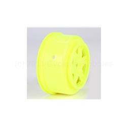 1/10 Front/Rear SCT 2.2/3.0 Wheels, 12mm Hex, Yellow (2): 22 SCT (TLR7004)