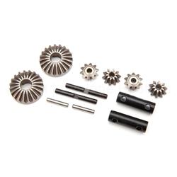Maxx Gear set, differential (output gears (2)/ spider gears (4)/ spider gear shaft (2)/ output shaft
