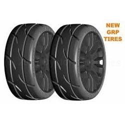 GRP GT - TO3 Revo Belted Pre-Mounted 1/8 Buggy Tires (Black) (2) (XB3) w/FLEX Wheel
