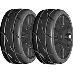 GRP GT - TO3 Revo Belted Pre-Mounted 1/8 Buggy Tires (Black) (2) (XM5) w/FLEX Wheel